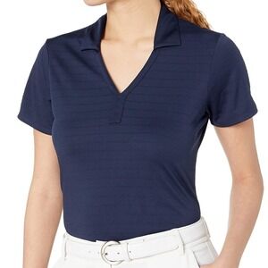 Callaway Womens Opti-Dry Navy Blue V-Neck Golf Polo Size Large